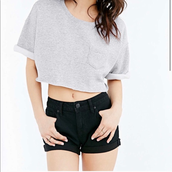 BDG Mid Rise SHORTIE Black Jean Short - Picture 4 of 7